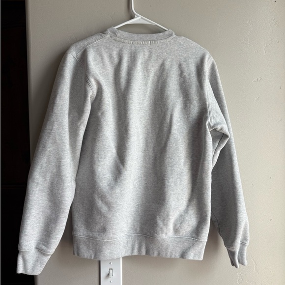 Brandy Melville Light Gray Crewneck Sweatshirt Classic Minimalist Pullover - Picture 3 of 3